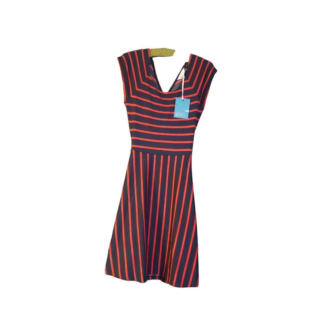 Stitch's Navy and Red Strapless A-Line Dress